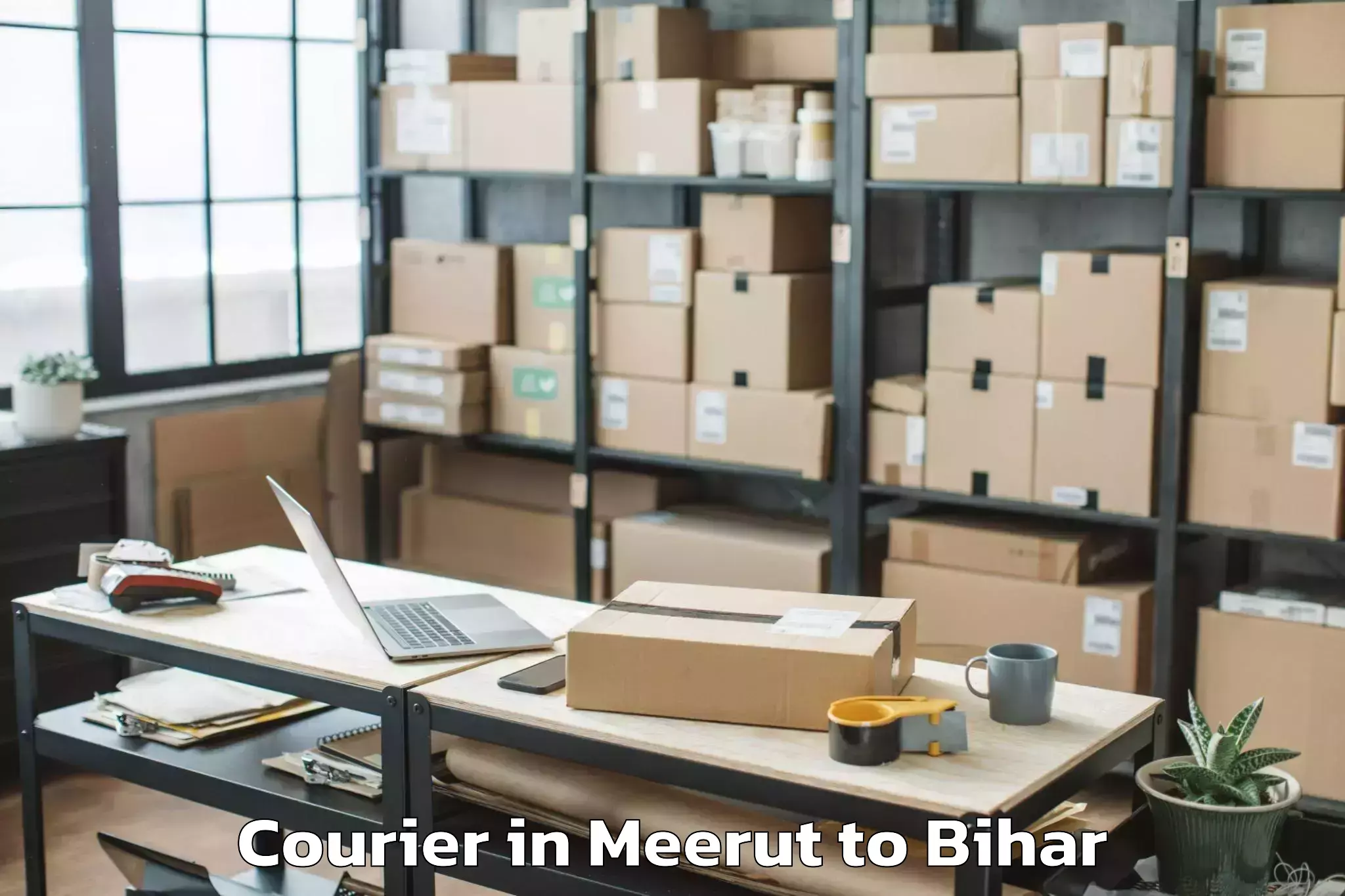 Easy Meerut to Athmal Gola Courier Booking